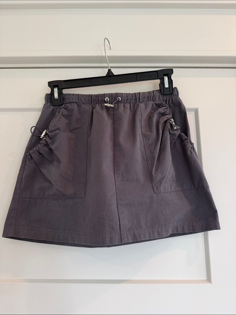 PacSun Charcoal Gray Utility Mini Skirt Drawstring Bungee Gorpcore XS